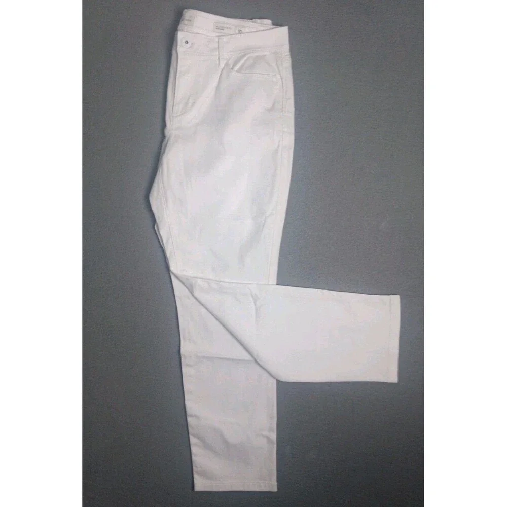 J.Jill womens Slim Ankle jeans petite 10P stretch solid white authentic fit